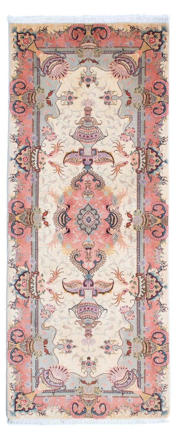 Tappeto corsia Tappeto Persero - Tabriz - Reale - 203 x 80 cm - beige