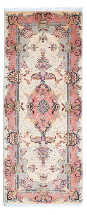 Tappeto corsia Tappeto Persero - Tabriz - Reale - 203 x 80 cm - beige