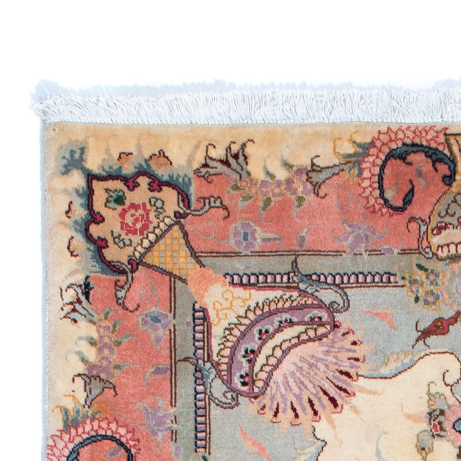Tappeto corsia Tappeto Persero - Tabriz - Reale - 203 x 80 cm - beige