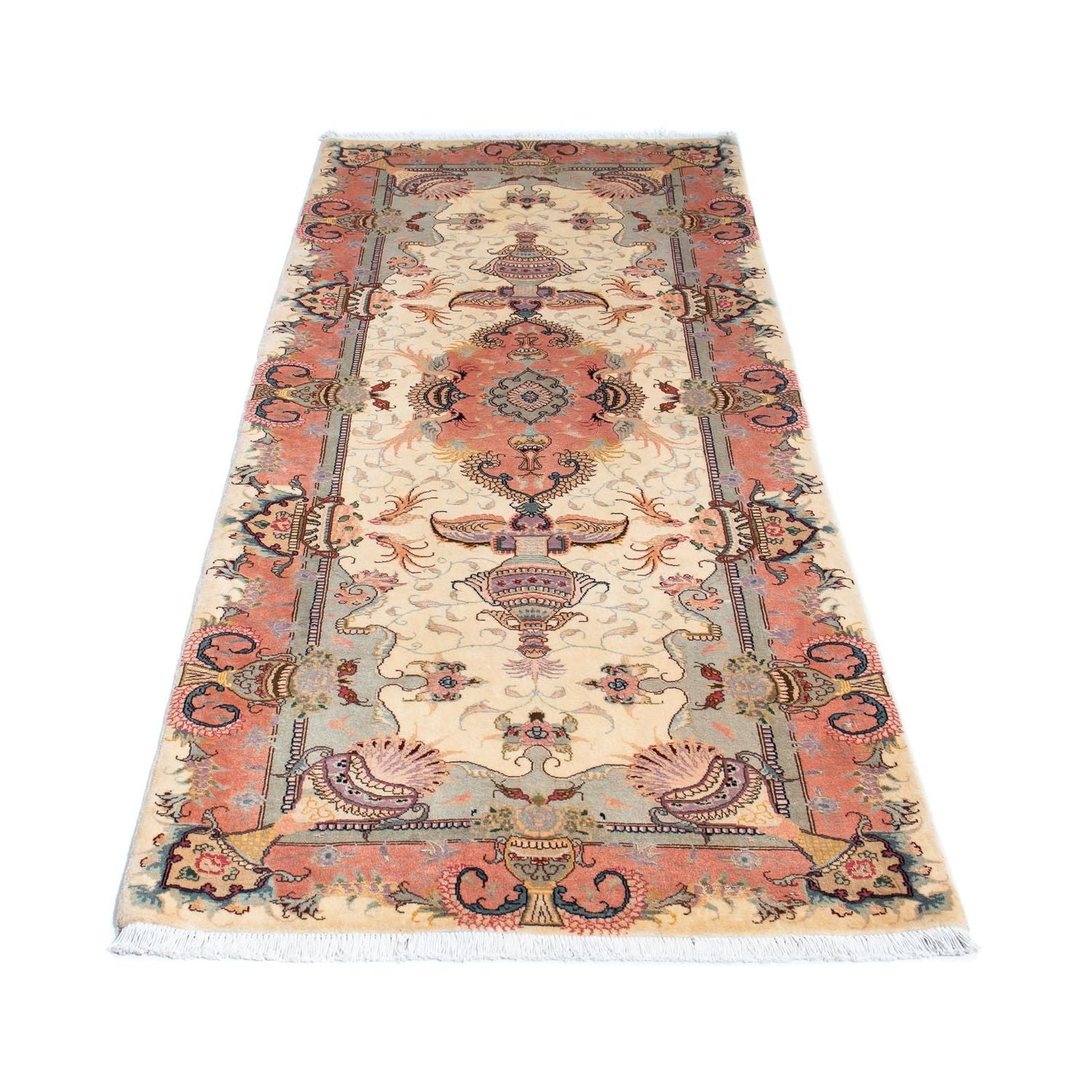 Tappeto corsia Tappeto Persero - Tabriz - Reale - 203 x 80 cm - beige
