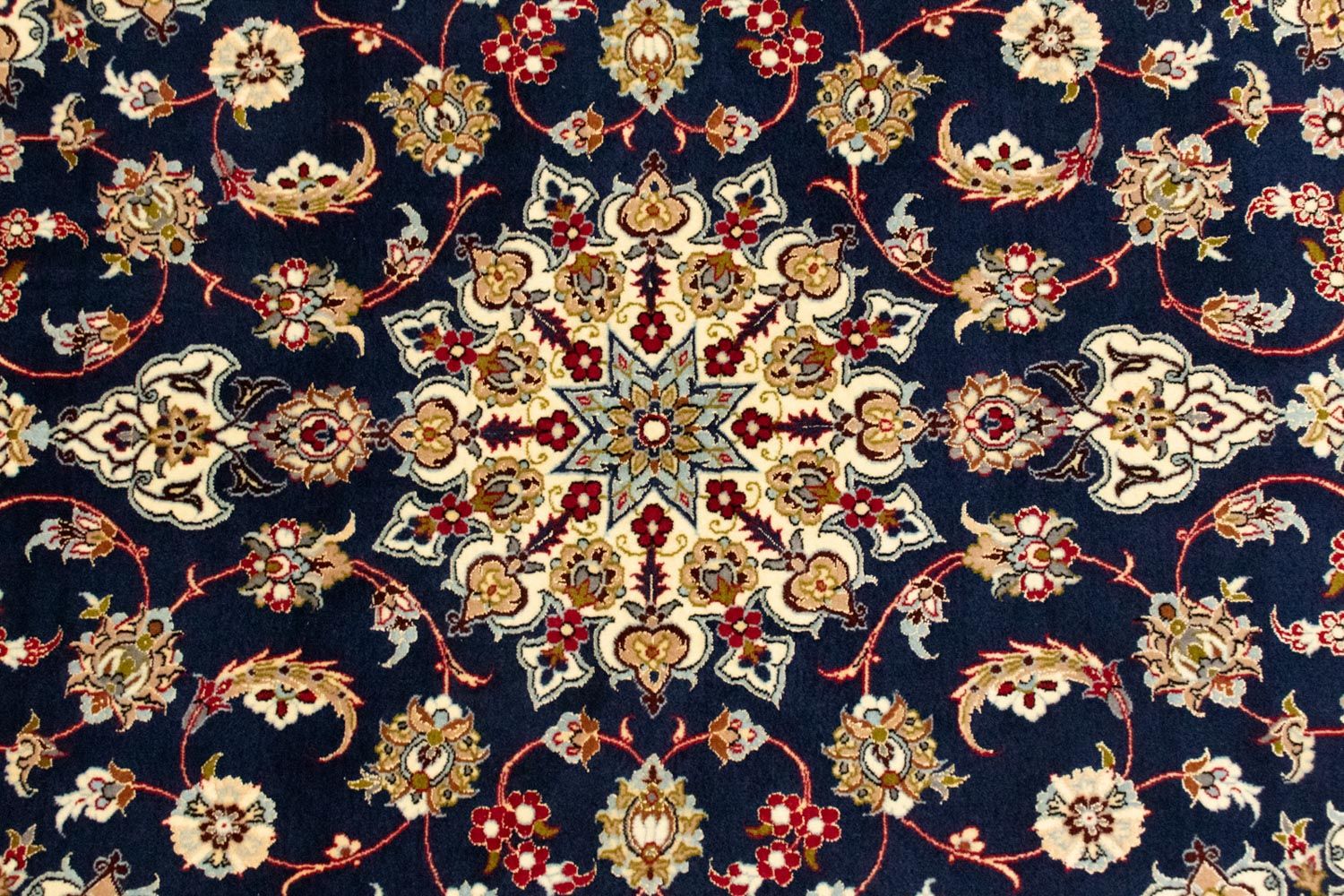 Tappeto Persero - Isfahan - Premio - 171 x 108 cm - blu scuro