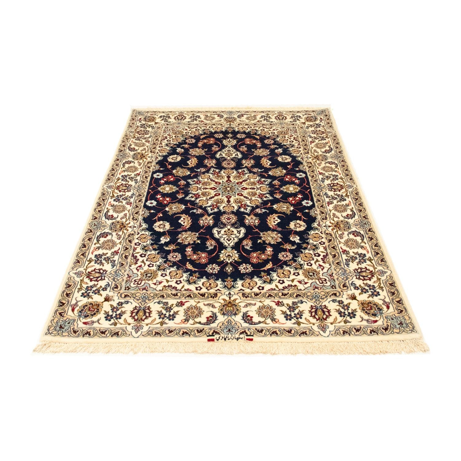 Tappeto Persero - Isfahan - Premio - 171 x 108 cm - blu scuro