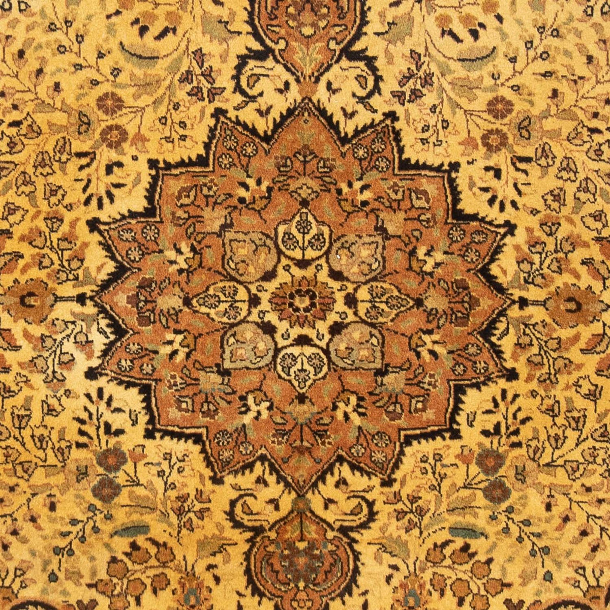 Tappeto Persero - Tabriz - 205 x 154 cm - marrone