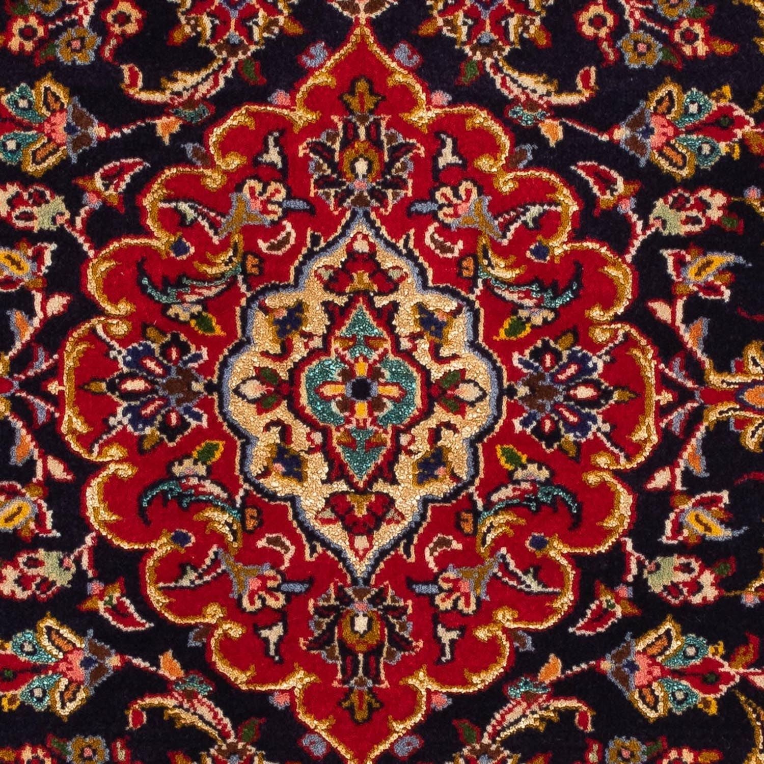 Tappeto Persero - Keshan - 118 x 77 cm - blu scuro