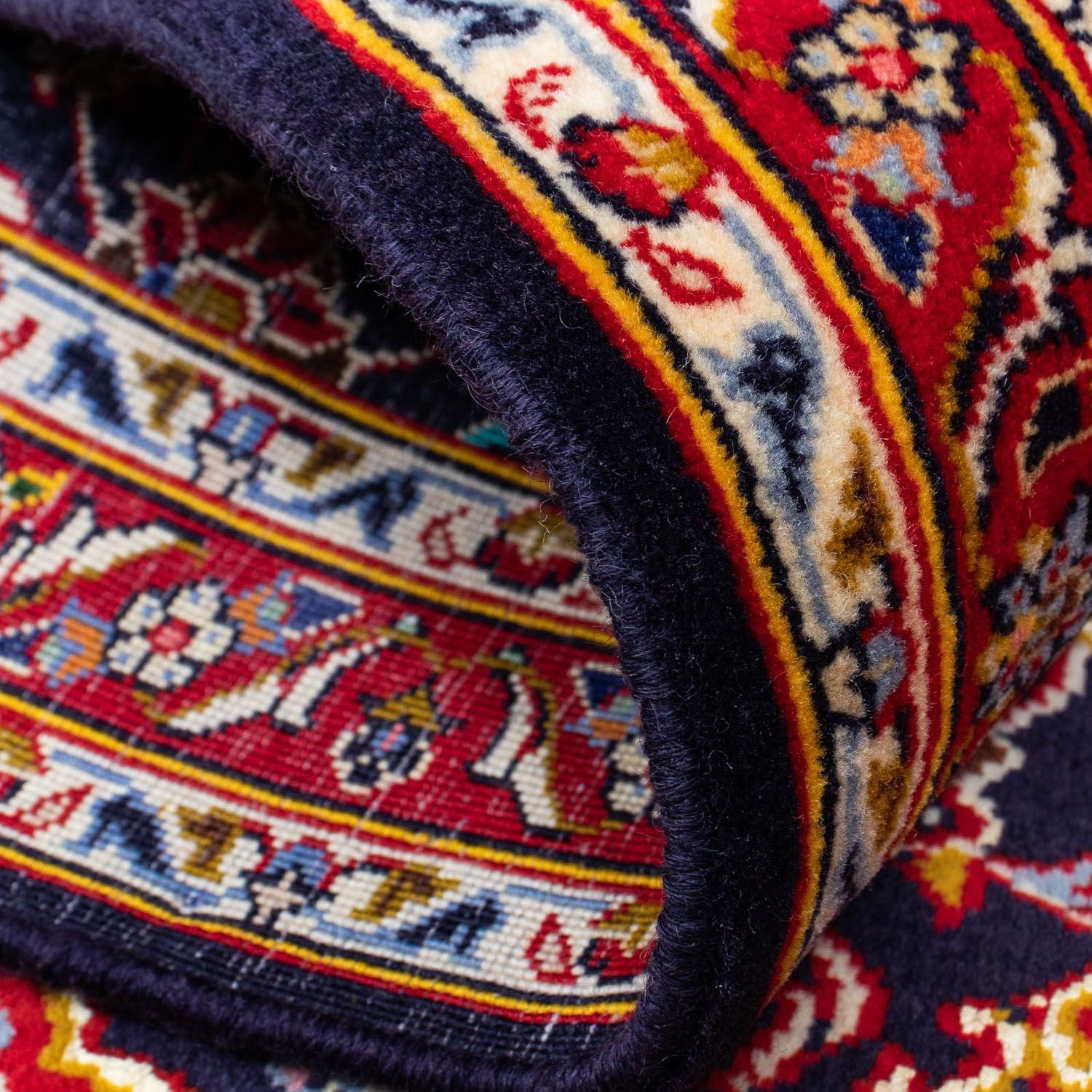 Tappeto Persero - Keshan - 113 x 78 cm - blu scuro