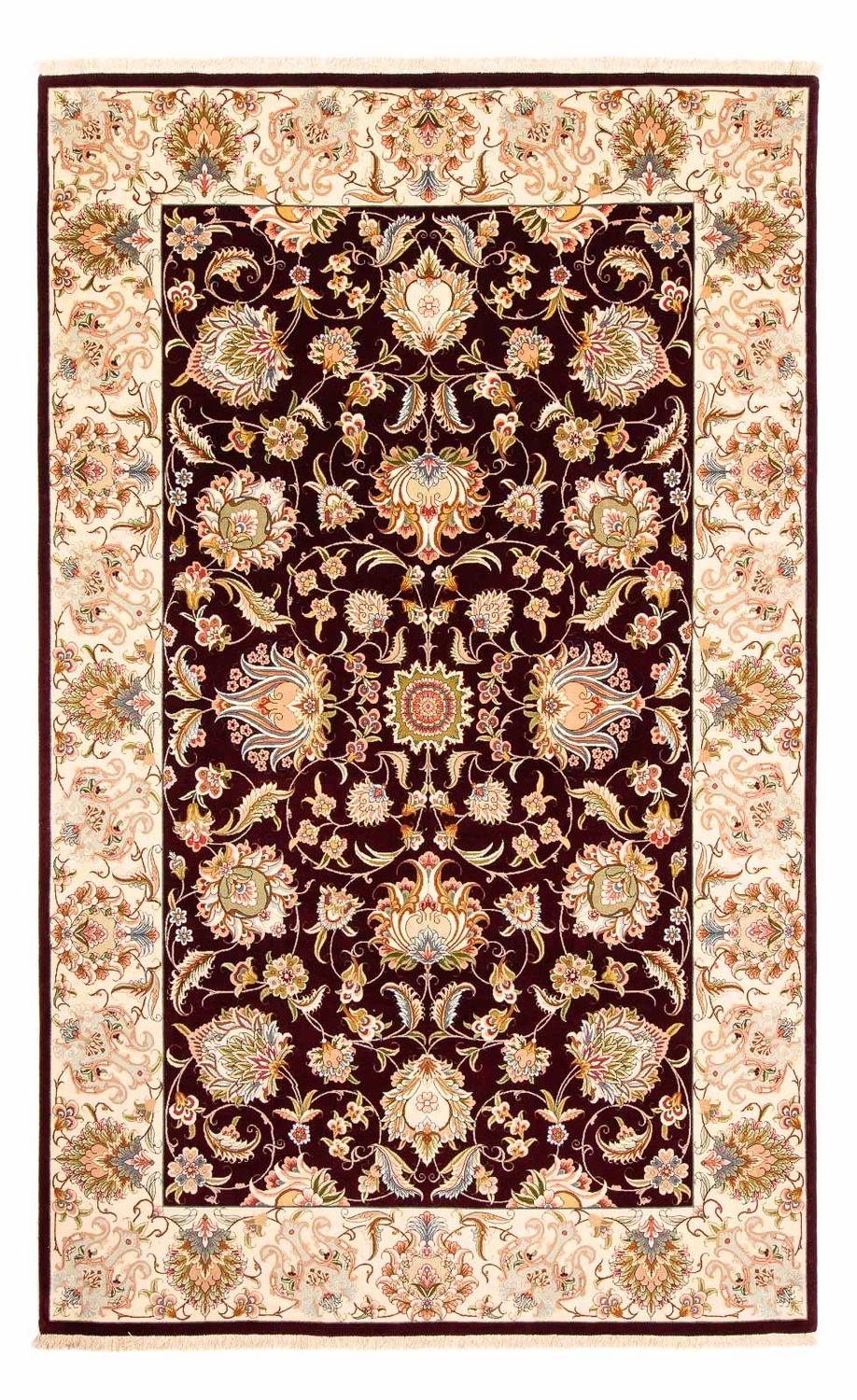Tappeto Persero - Tabriz - Reale - 314 x 203 cm - rosso scuro