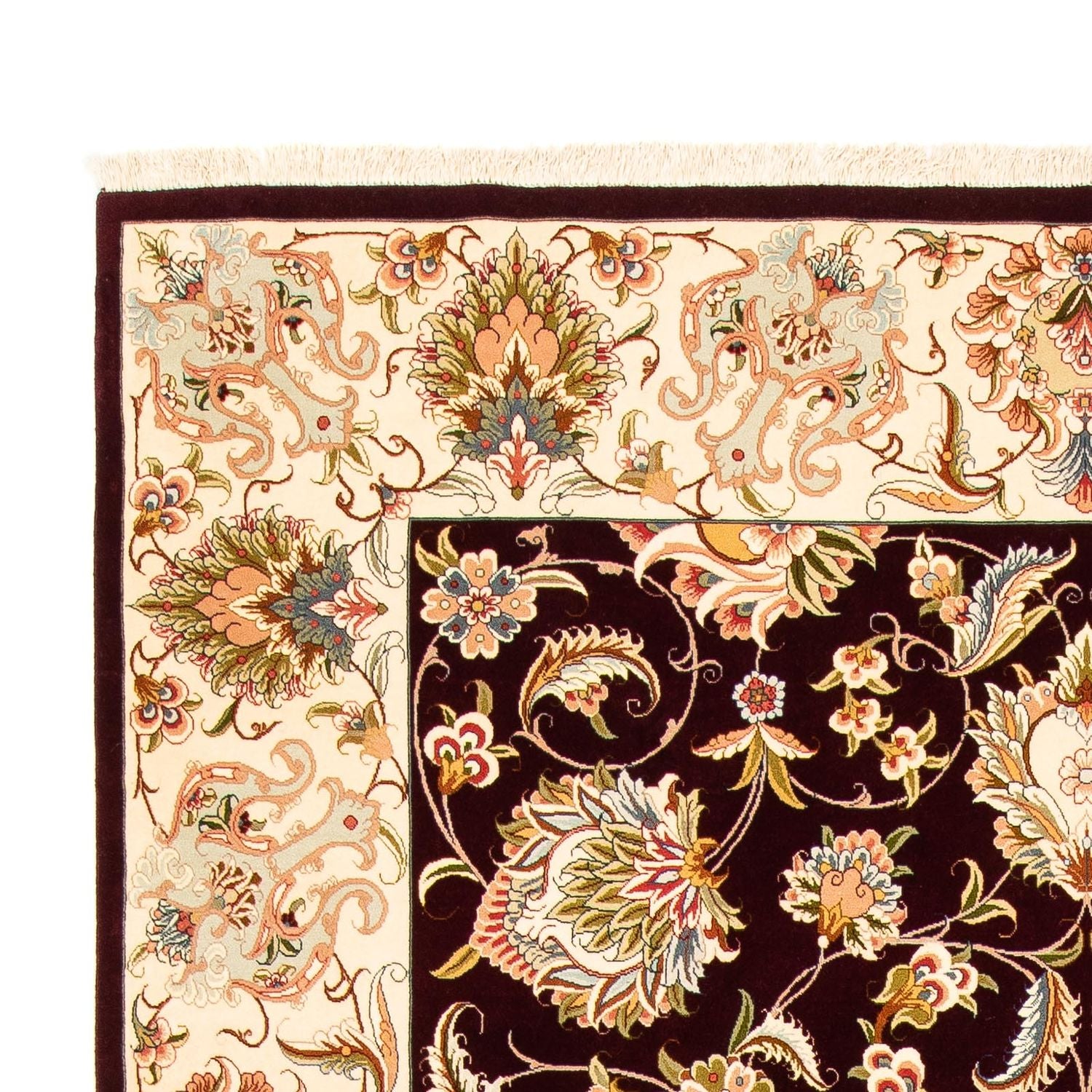 Tappeto Persero - Tabriz - Reale - 314 x 203 cm - rosso scuro
