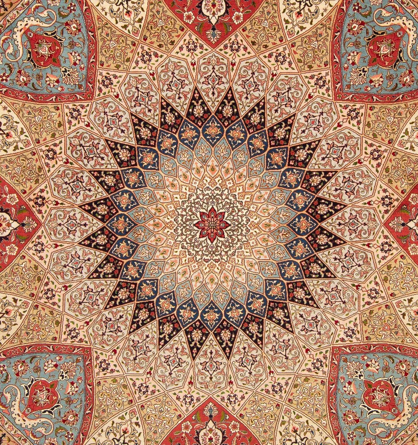 Tappeto Persero - Tabriz - Reale quadrato  - 254 x 250 cm - multicolore