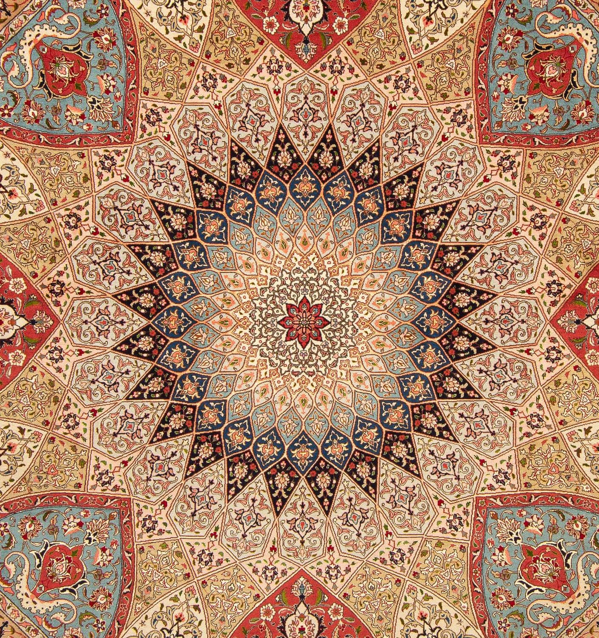 Tappeto Persero - Tabriz - Reale quadrato  - 254 x 250 cm - multicolore