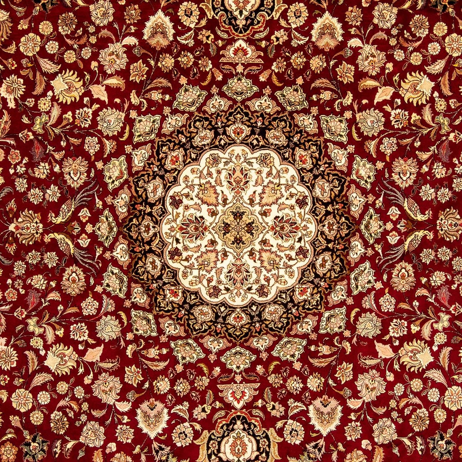 Tappeto Persero - Tabriz - Reale - 364 x 247 cm - rosso scuro