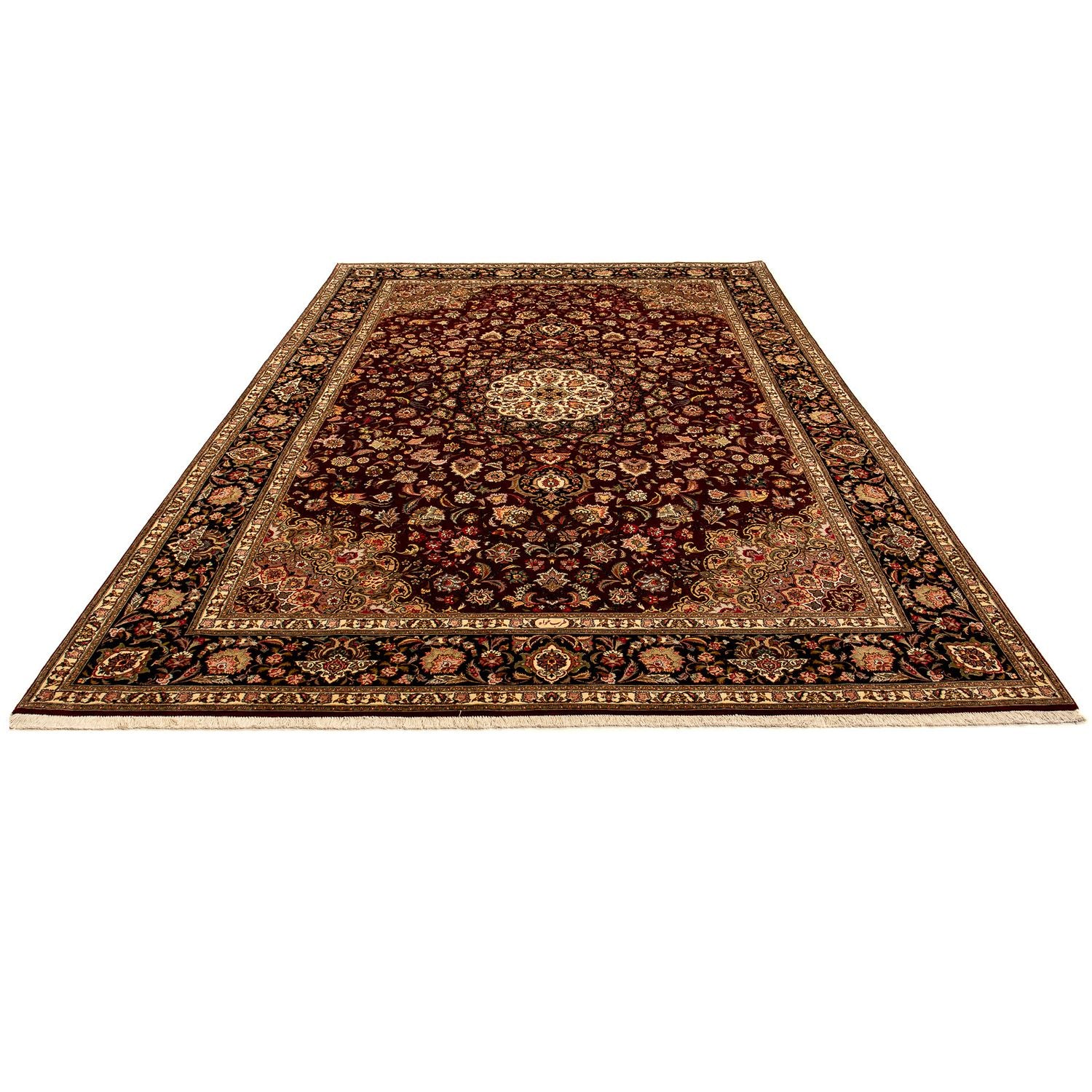 Tappeto Persero - Tabriz - Reale - 364 x 247 cm - rosso scuro