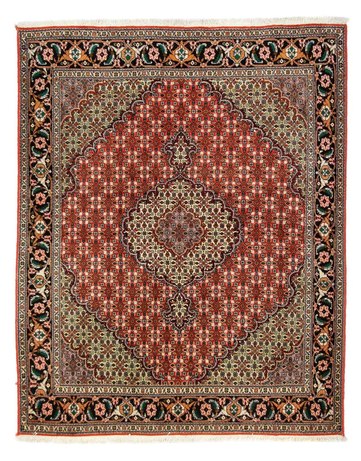 Tappeto Persero - Tabriz - 191 x 154 cm - rosso scuro