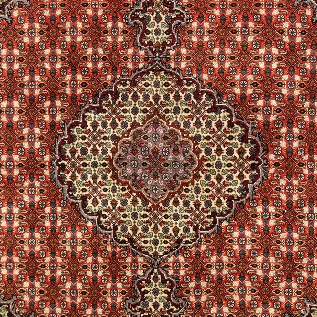 Tappeto Persero - Tabriz - 191 x 154 cm - rosso scuro
