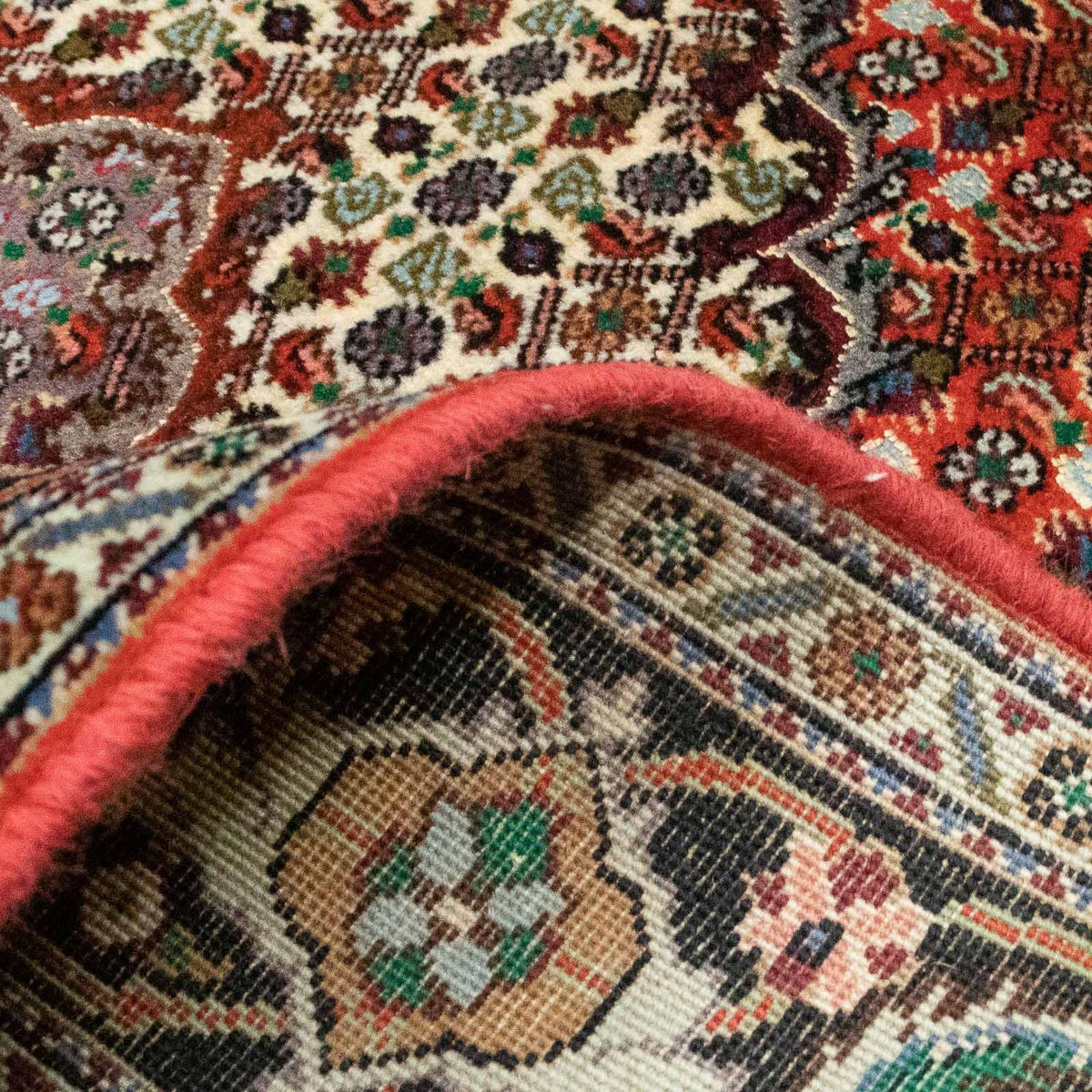 Tappeto Persero - Tabriz - 191 x 154 cm - rosso scuro