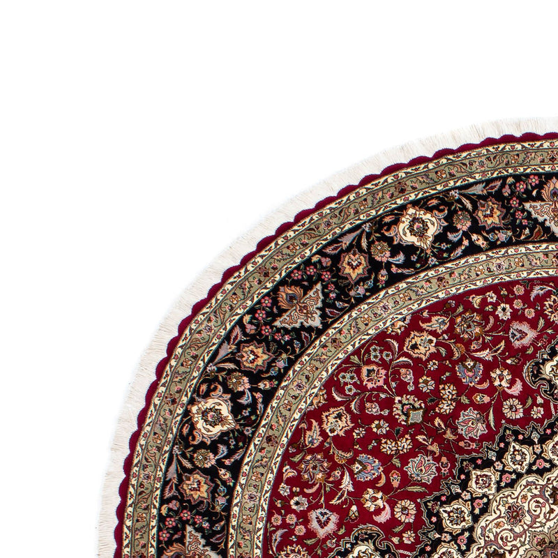Tappeto Persero - Tabriz - Reale rotondo  - 245 x 245 cm - rosso scuro