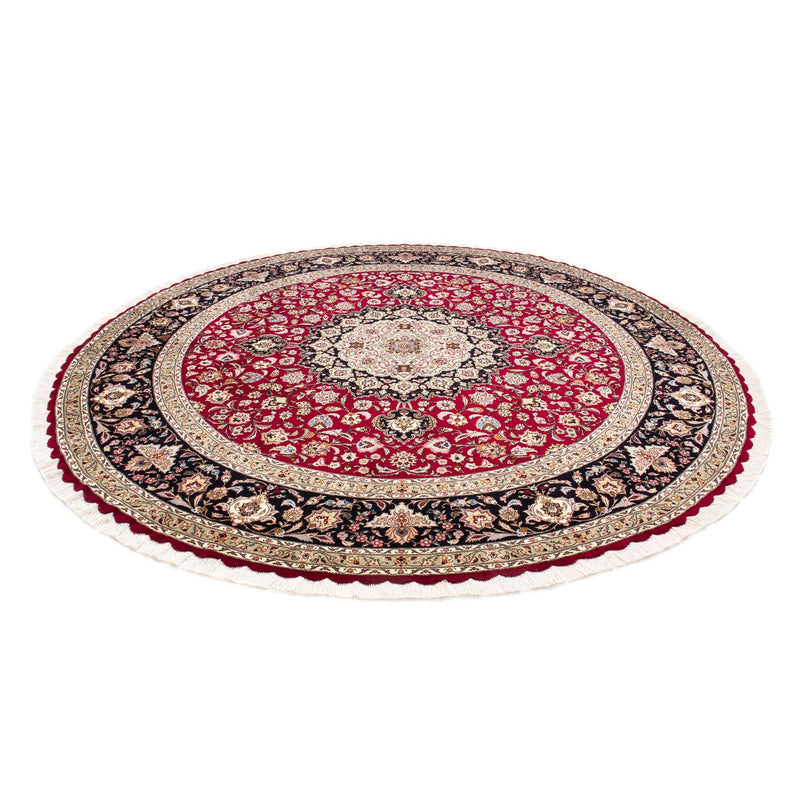 Tappeto Persero - Tabriz - Reale rotondo  - 245 x 245 cm - rosso scuro