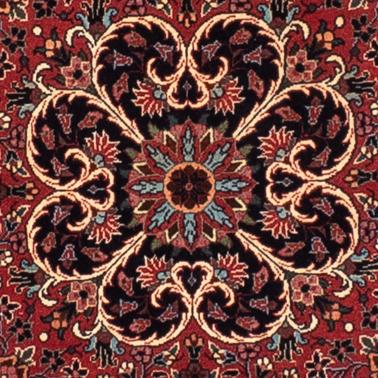 Tappeto Persero - Bidjar rotondo  - 100 x 100 cm - rosso scuro