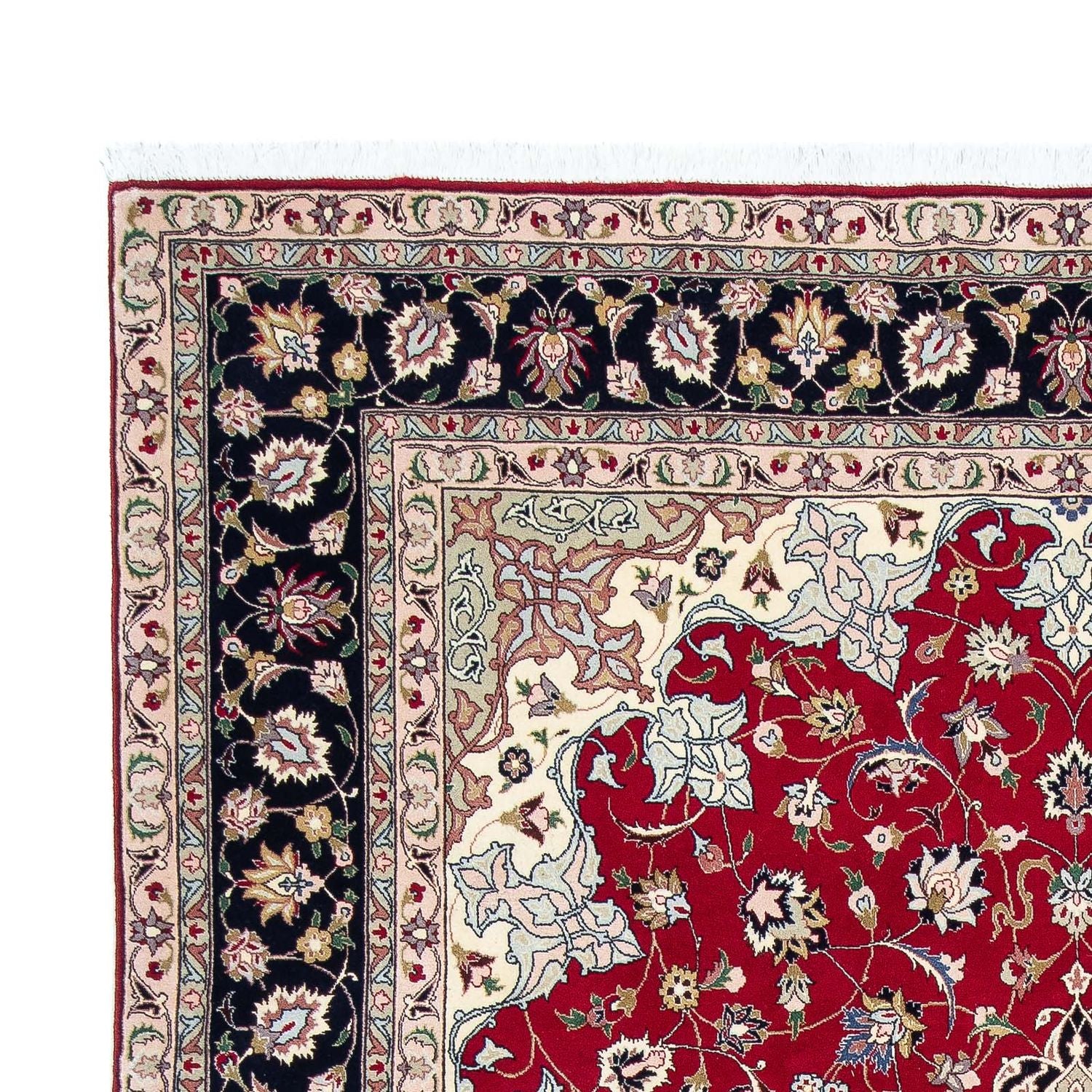 Tappeto Persero - Tabriz - Reale - 302 x 203 cm - rosso scuro