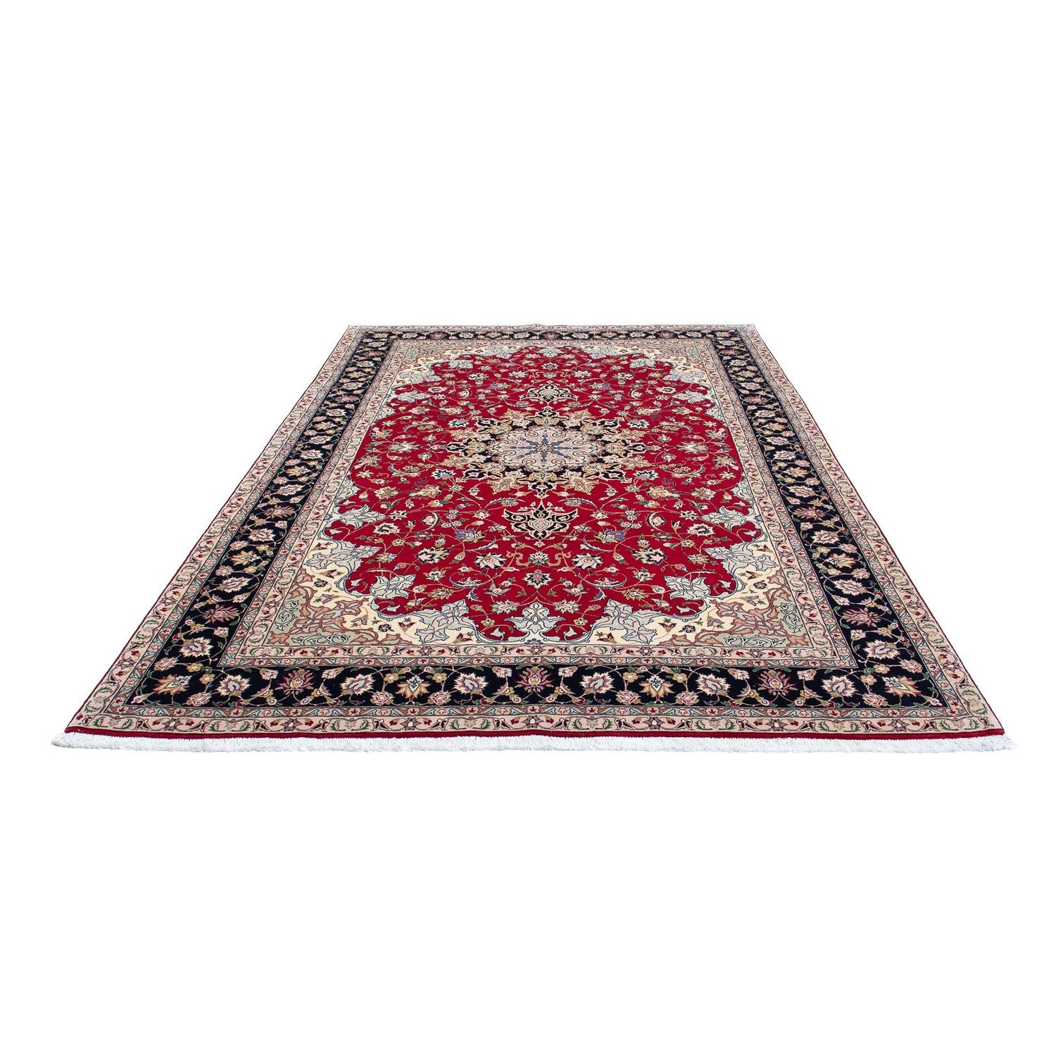 Tappeto Persero - Tabriz - Reale - 302 x 203 cm - rosso scuro