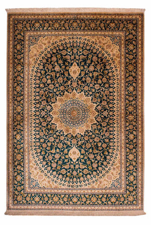 Tappeto di seta - seta cinese - 183 x 122 cm - rosso scuro