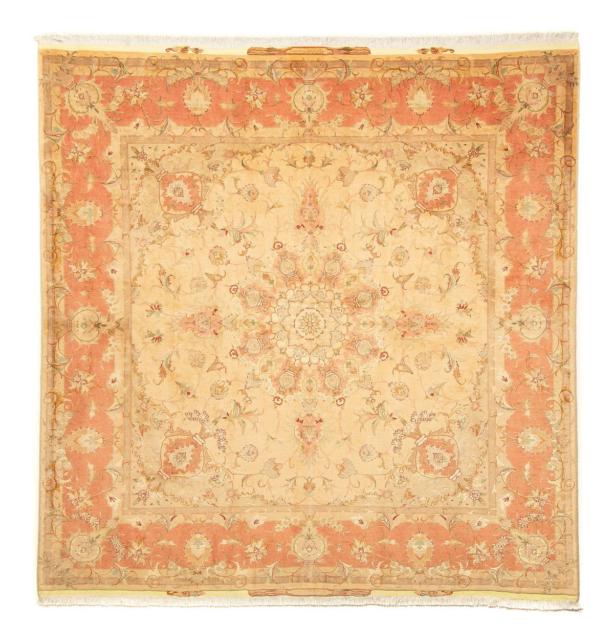 Tappeto Persero - Tabriz - Reale quadrato  - 203 x 200 cm - beige