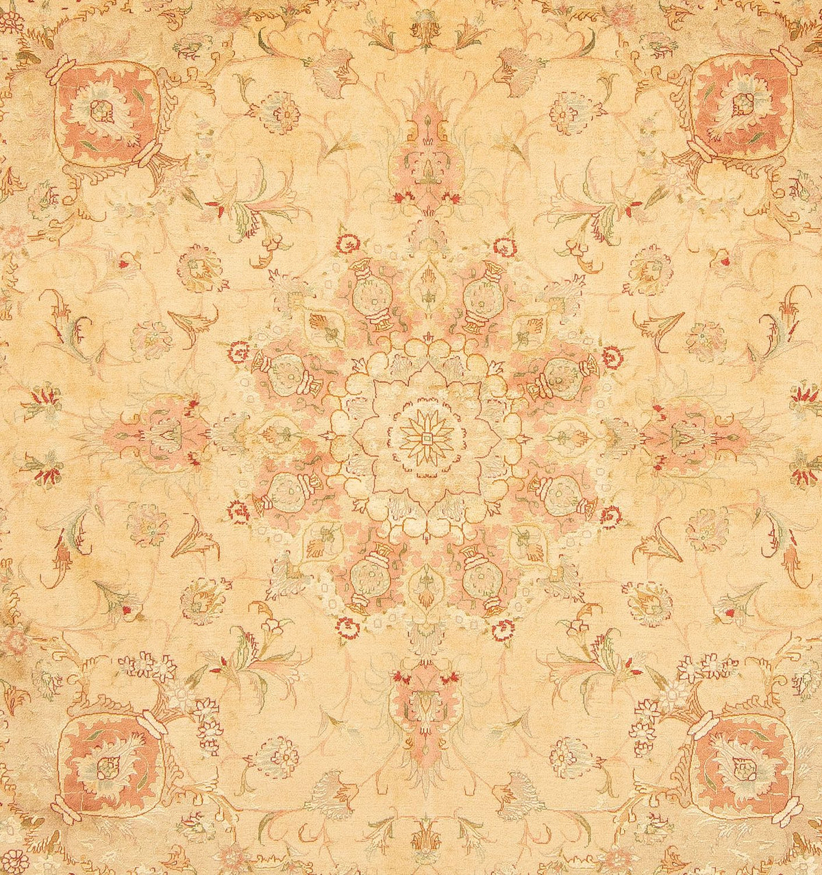 Tappeto Persero - Tabriz - Reale quadrato  - 203 x 200 cm - beige