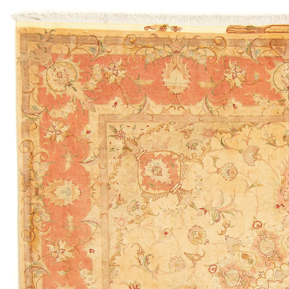 Tappeto Persero - Tabriz - Reale quadrato  - 203 x 200 cm - beige