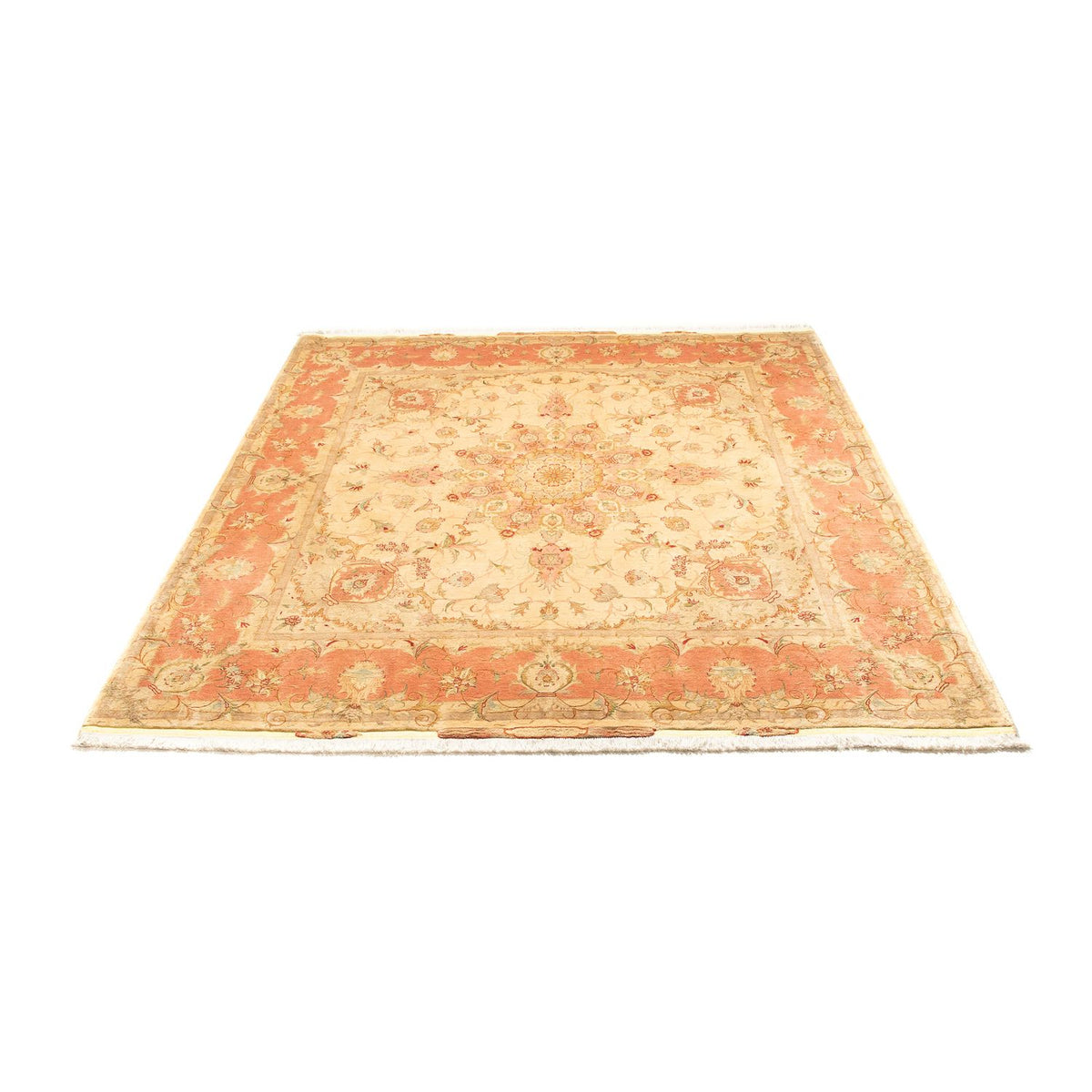 Tappeto Persero - Tabriz - Reale quadrato  - 203 x 200 cm - beige