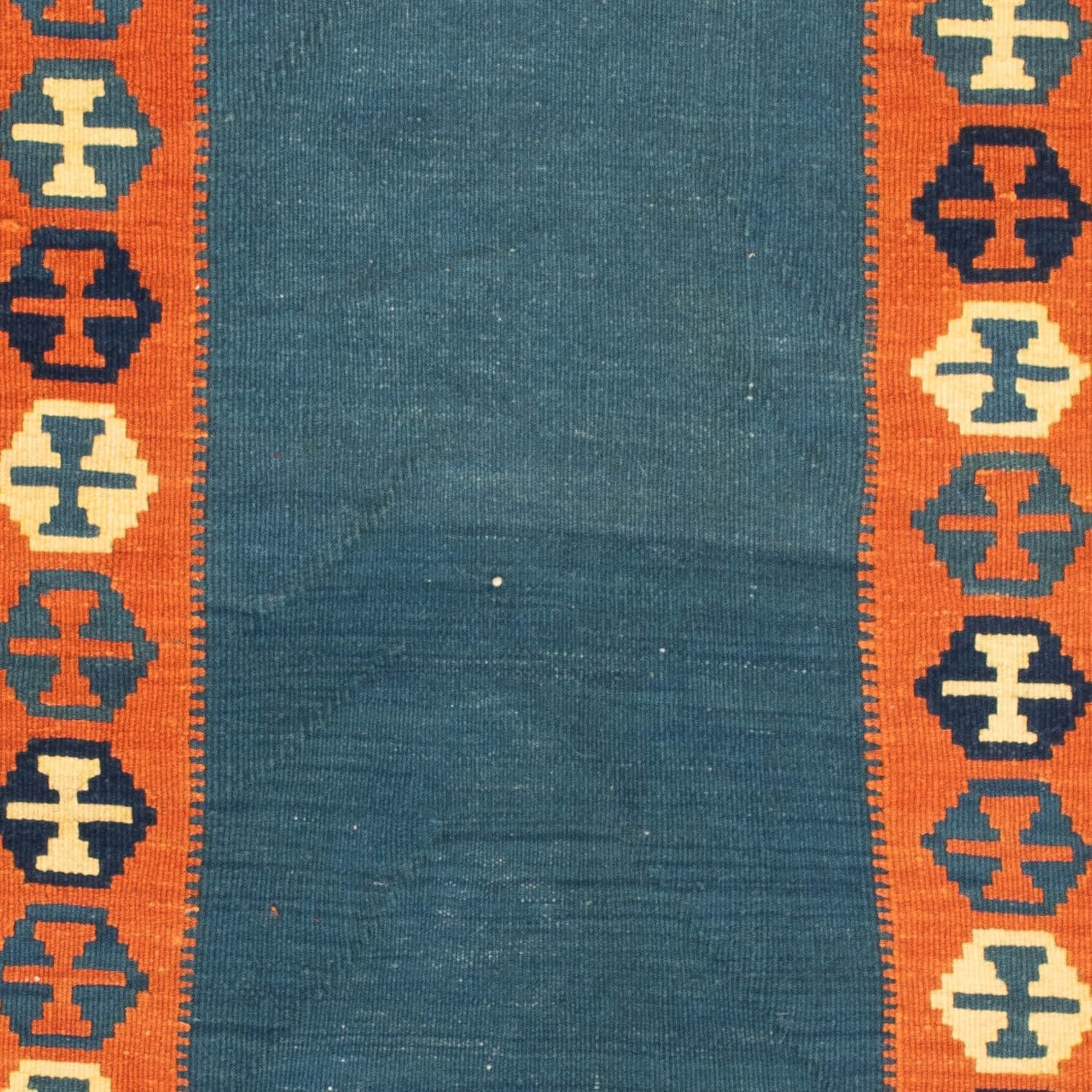Tappeto Kelim - Orientale quadrato  - 102 x 102 cm - blu scuro