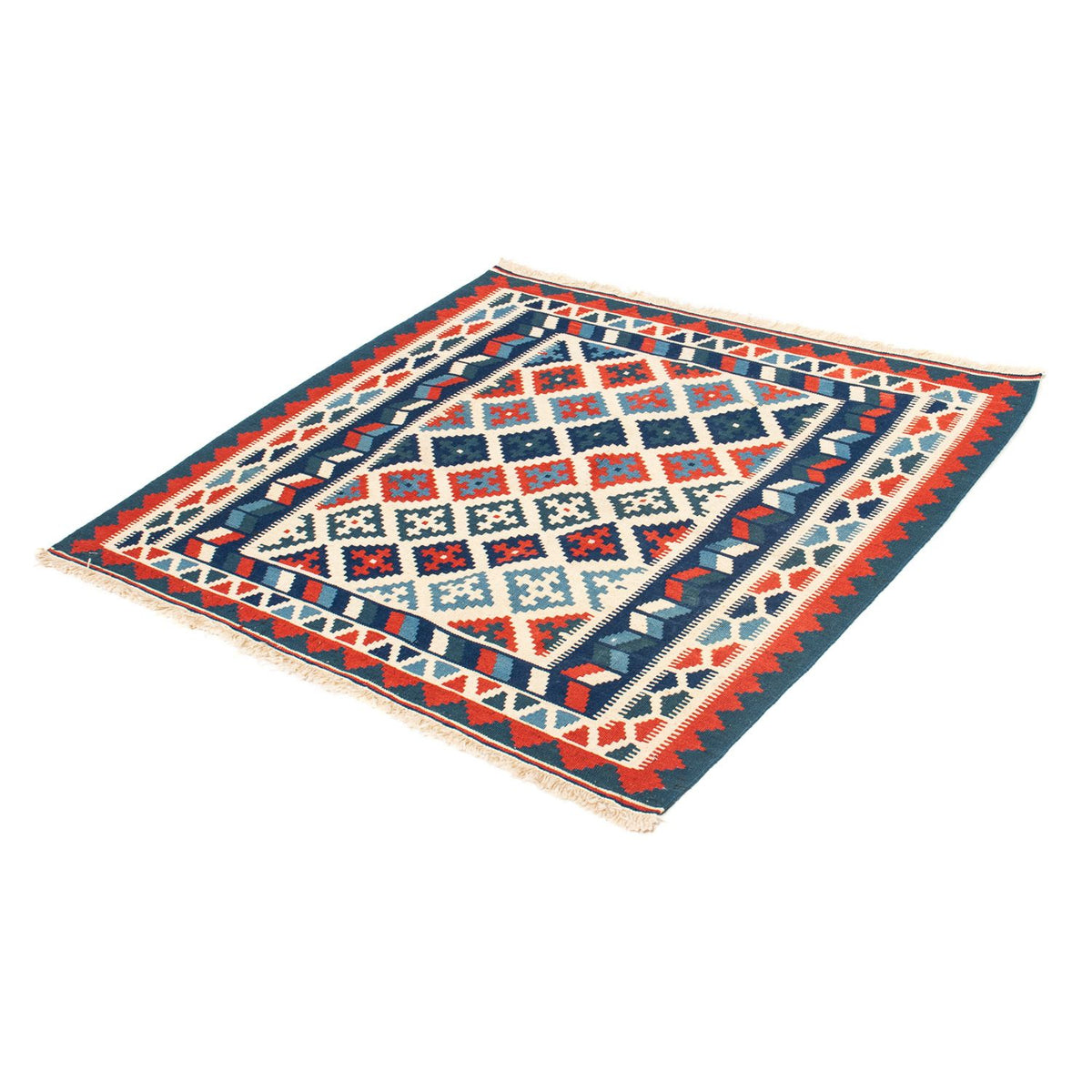 Tappeto Kelim - Orientale quadrato  - 100 x 100 cm - beige