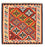 Tappeto Kelim - Orientale quadrato  - 106 x 104 cm - rosso