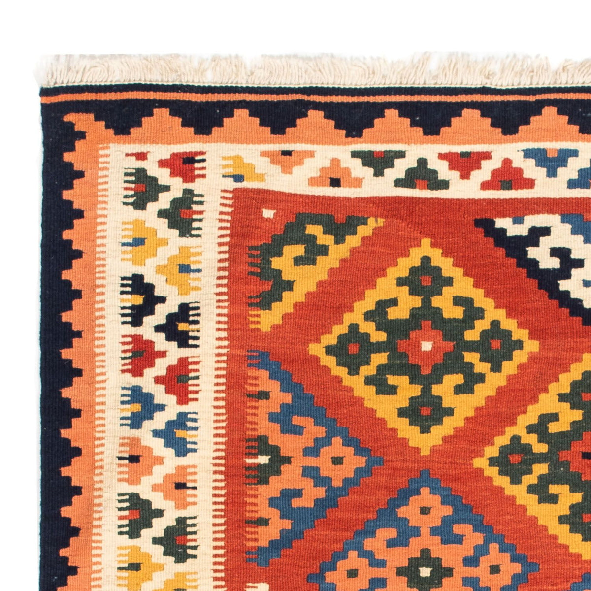 Tappeto Kelim - Orientale quadrato  - 106 x 104 cm - rosso