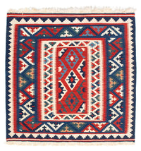 Tappeto Kelim - Orientale quadrato  - 98 x 93 cm - blu scuro