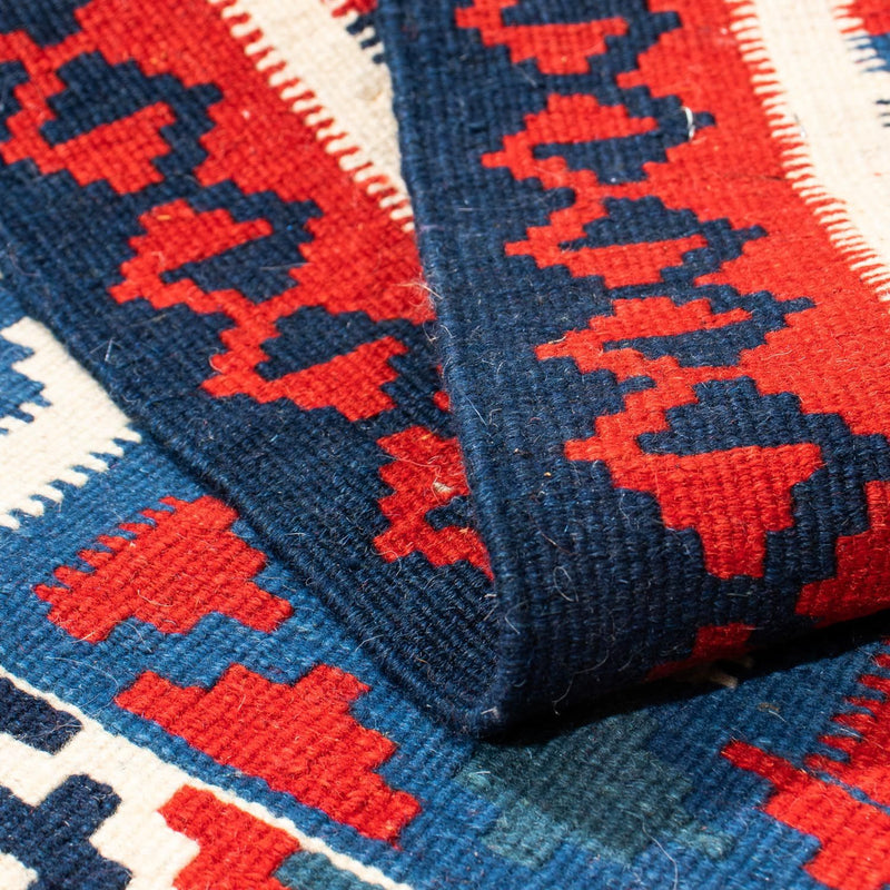 Tappeto Kelim - Orientale quadrato  - 103 x 100 cm - blu scuro