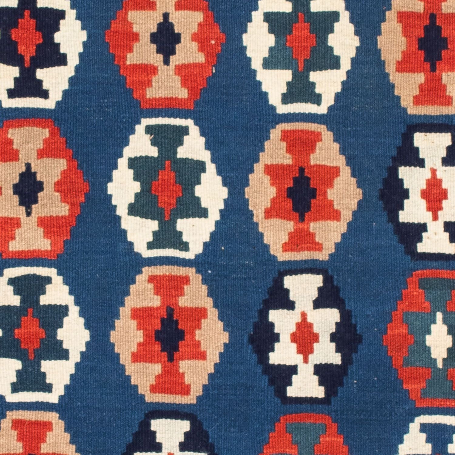 Tappeto Kelim - Orientale quadrato  - 103 x 102 cm - blu scuro