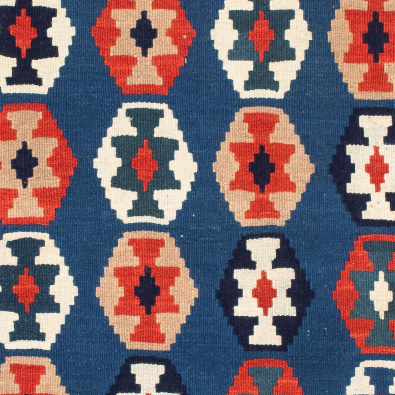 Tappeto Kelim - Orientale quadrato  - 103 x 102 cm - blu scuro