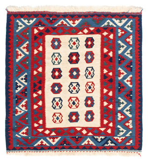 Tappeto Kelim - Orientale quadrato  - 100 x 100 cm - beige