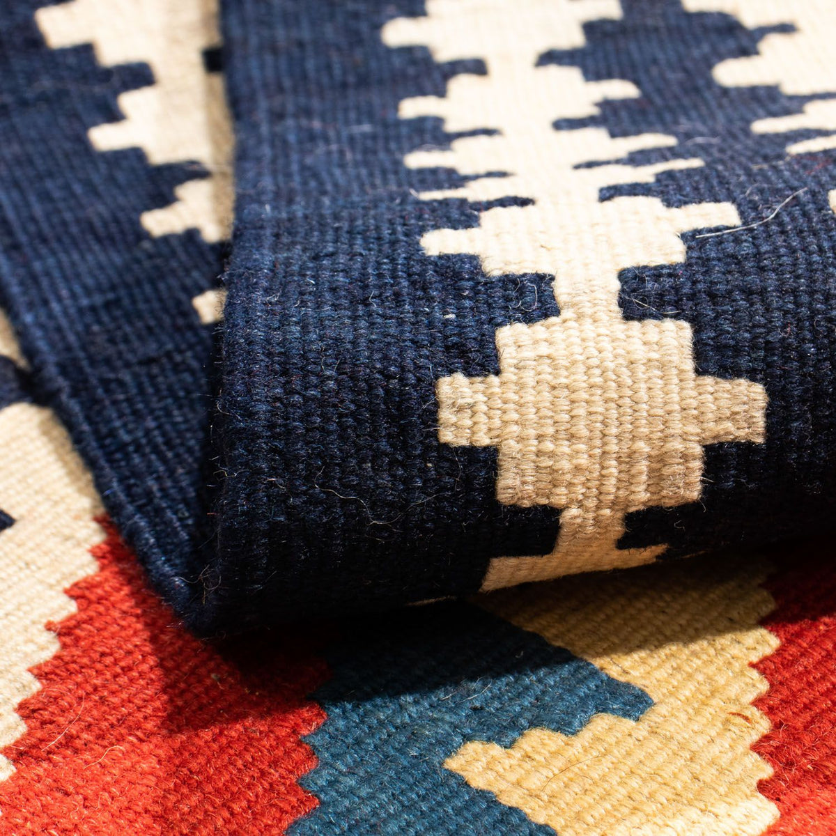 Tappeto Kelim - Orientale quadrato  - 100 x 97 cm - rosso