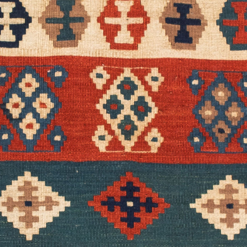 Tappeto Kelim - Orientale quadrato  - 102 x 100 cm - blu