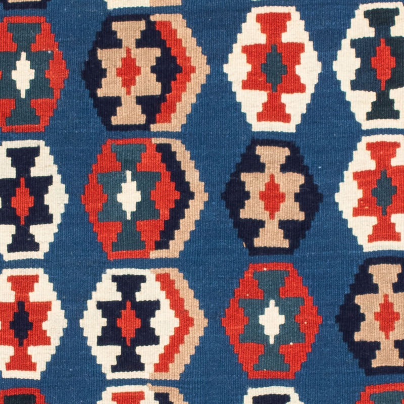 Tappeto Kelim - Orientale quadrato  - 105 x 105 cm - blu scuro