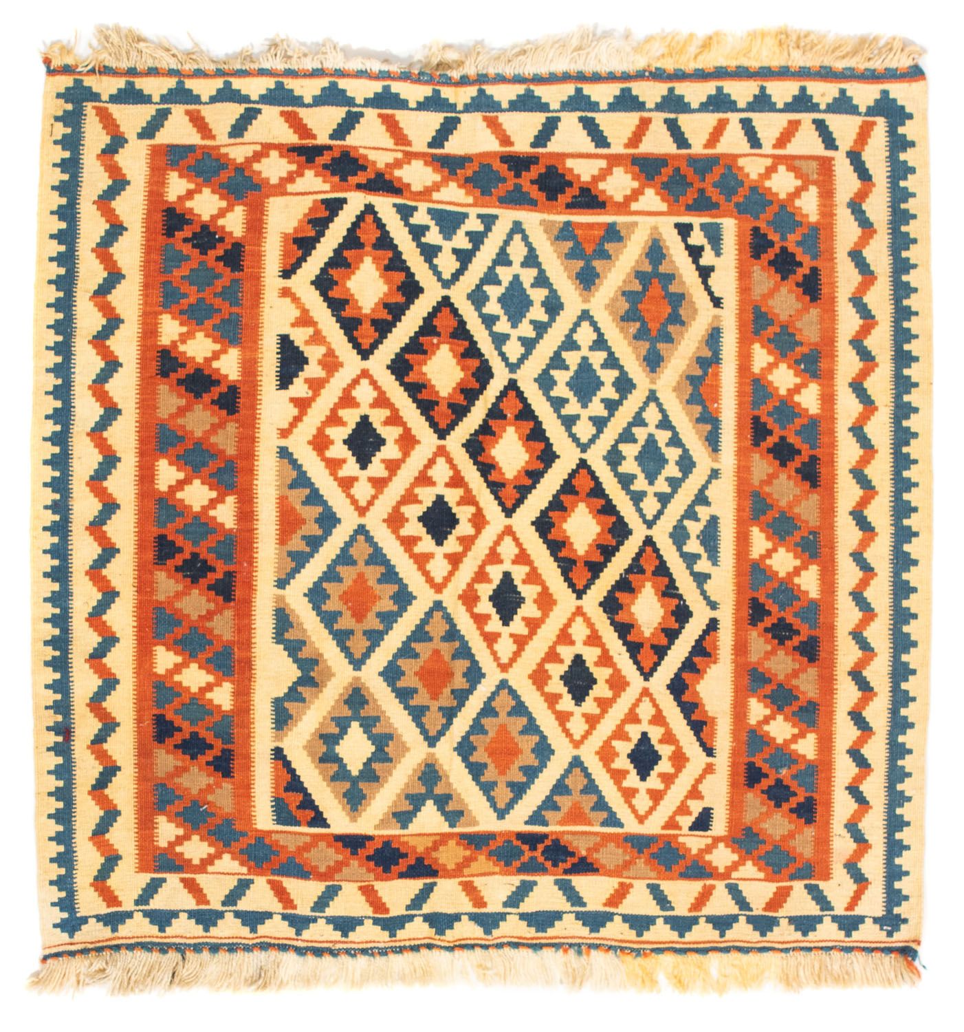 Tappeto Kelim - Orientale quadrato  - 103 x 100 cm - beige
