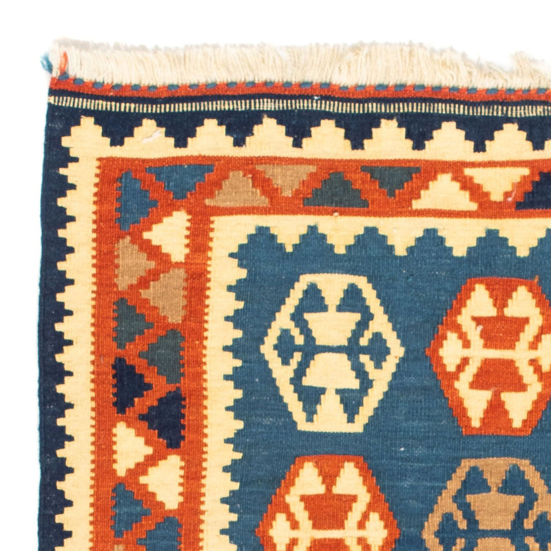 Tappeto Kelim - Orientale quadrato  - 102 x 95 cm - blu scuro