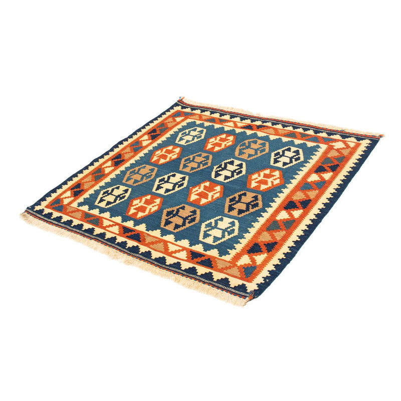 Tappeto Kelim - Orientale quadrato  - 102 x 95 cm - blu scuro