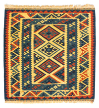 Tappeto Kelim - Orientale quadrato  - 102 x 101 cm - multicolore