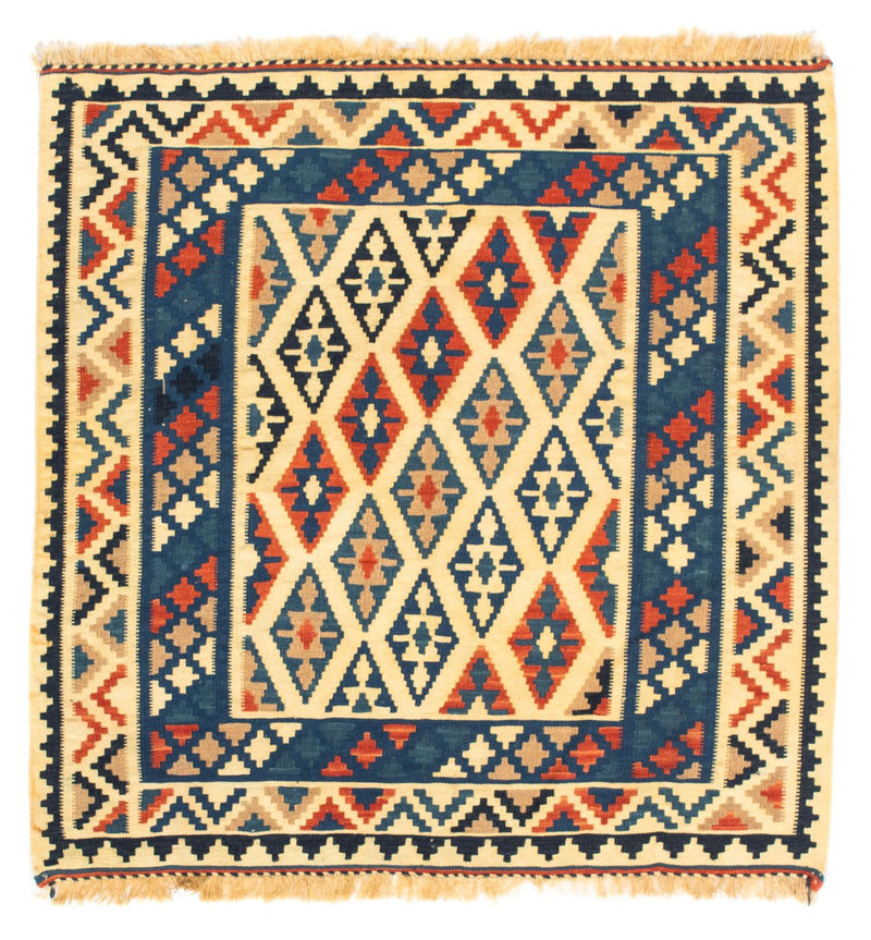 Tappeto Kelim - Orientale quadrato  - 100 x 100 cm - beige