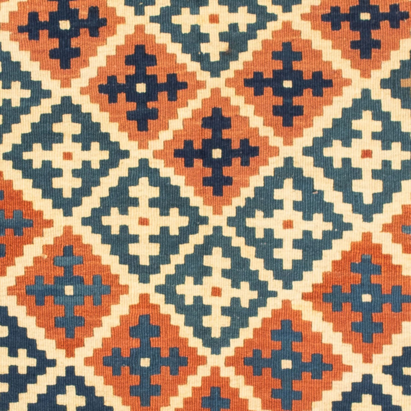 Tappeto Kelim - Orientale quadrato  - 105 x 103 cm - arancione