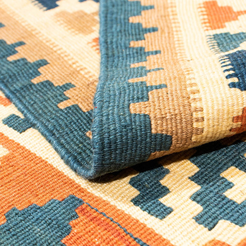 Tappeto Kelim - Orientale quadrato  - 105 x 103 cm - arancione