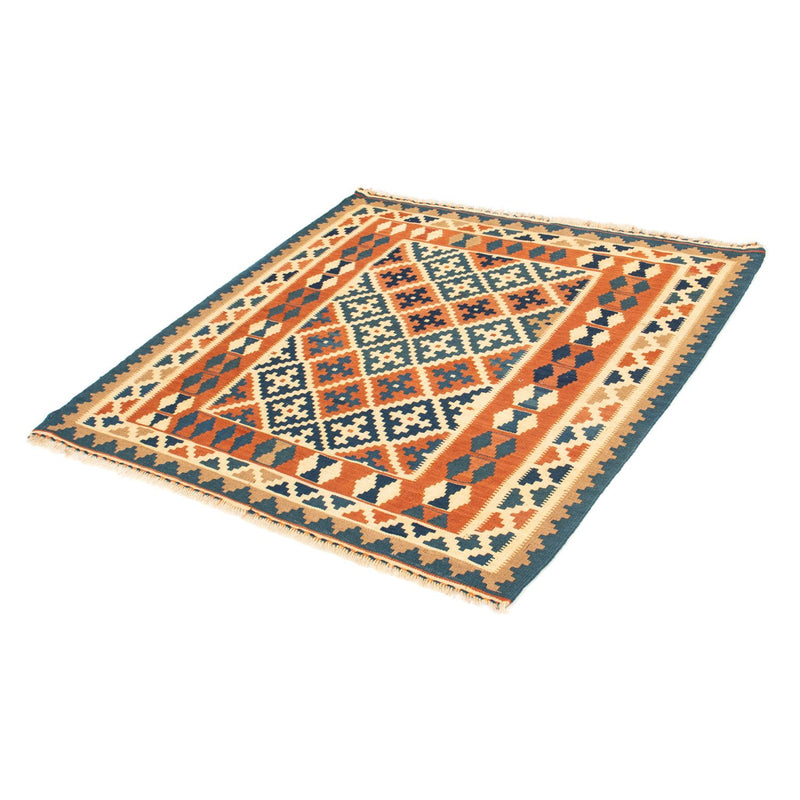Tappeto Kelim - Orientale quadrato  - 105 x 103 cm - arancione