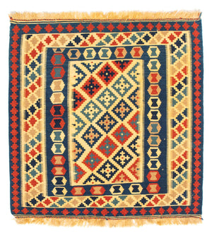 Tappeto Kelim - Orientale quadrato  - 105 x 102 cm - multicolore