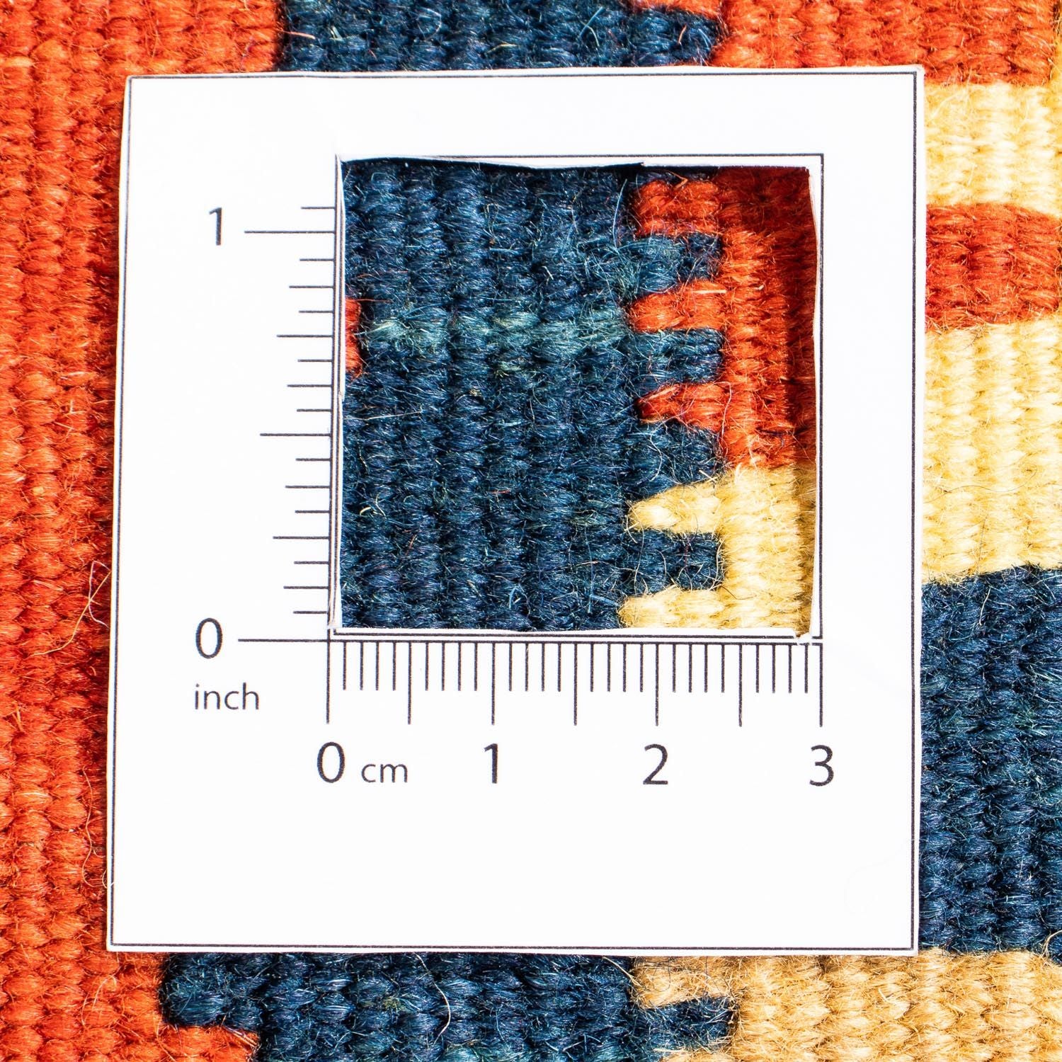 Tappeto Kelim - Orientale quadrato  - 100 x 100 cm - blu scuro